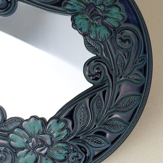 Close-up details of the one-of-a-kind mirror.