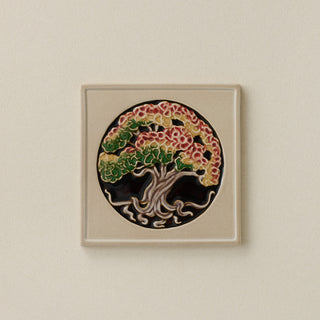 Rookwood 8x8 Russet art tile featuring a tree with shifting autumn foliage, unframed