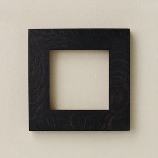 Rookwood 6x6 Craftsman tile frame in black ebony with visible wood grain and thick border design