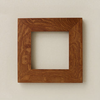 Rookwood 6x6 Craftsman tile frame in golden oak with visible wood grain and thick border design
