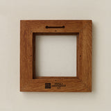 Backside of Rookwood 6x6 Craftsman tile frame in golden oak