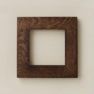 Rookwood 6x6 Craftsman tile frame in dark walnut with visible wood grain and thick border design