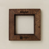 Backside of Rookwood 6x6 Craftsman tile frame in dark walnut