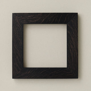 Rookwood 8x8 Craftsman tile frame in black ebony with visible wood grain and thick border design