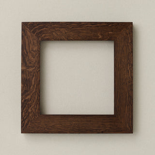 Rookwood 8x8 Craftsman tile frame in dark walnut with visible wood grain and thick border design