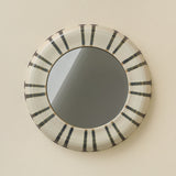 Hand-thrown and hand-glazed ceramic wall mirror by Rookwood Pottery