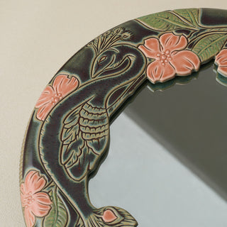 Close-up details of the one-of-a-kind mirror.