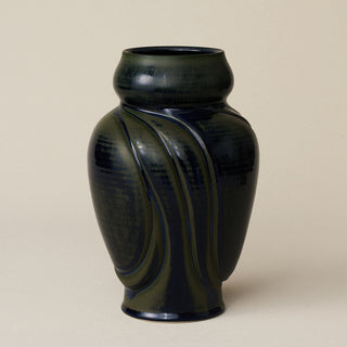 Close-up details of the one-of-a-kind vase.