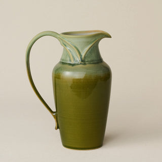 Close-up details of the one-of-a-kind pitcher.