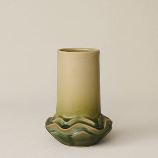 Hand-thrown and hand-glazed ceramic vase by Rookwood Pottery