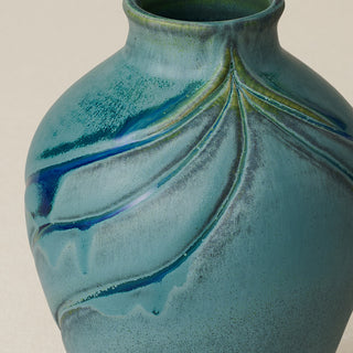 Close-up details of the one-of-a-kind vase.