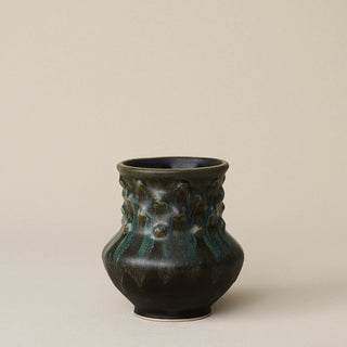 Close-up details of the one-of-a-kind vase.