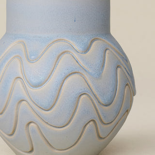 Close-up details of the one-of-a-kind vase.