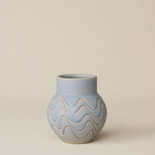 Close-up details of the one-of-a-kind vase.