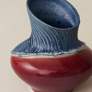 Close-up details of the one-of-a-kind vase.