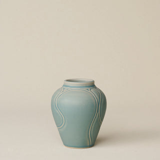 Hand-thrown and hand-glazed ceramic vase by Rookwood Pottery