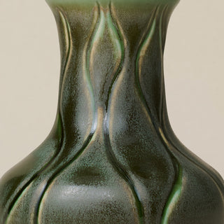 Close-up details of the one-of-a-kind vase.