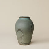 Close-up details of the one-of-a-kind vase.