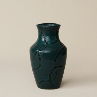 Hand-thrown and hand-glazed ceramic vase by Rookwood Pottery