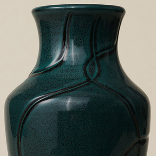 Close-up details of the one-of-a-kind vase.