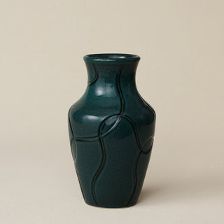 Close-up details of the one-of-a-kind vase.