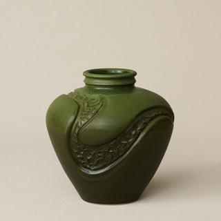 Hand-thrown and hand-glazed ceramic vase by Rookwood Pottery