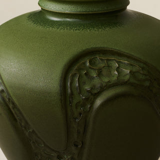 Close-up details of the one-of-a-kind vase.