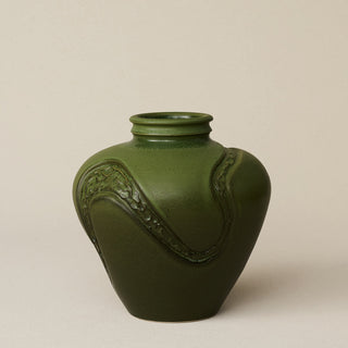 Close-up details of the one-of-a-kind vase.