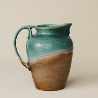 Close-up details of the one-of-a-kind pitcher.