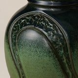 Close-up details of the one-of-a-kind vase.
