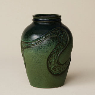 Close-up details of the one-of-a-kind vase.