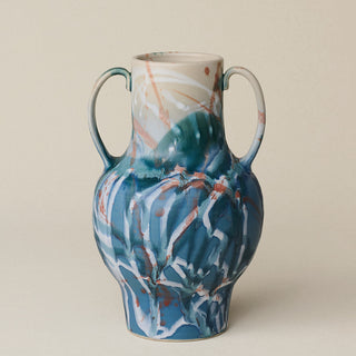 Hand-thrown and hand-glazed ceramic vase by Rookwood Pottery