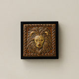 Sculpted decorative tile in wood frame by Rookwood