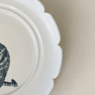 Close-up details of the one-of-a-kind plate.