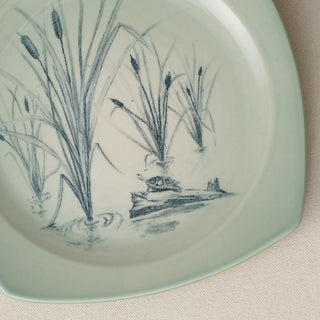 Close-up details of the one-of-a-kind plate.