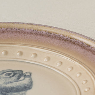 Close-up details of the one-of-a-kind plate.
