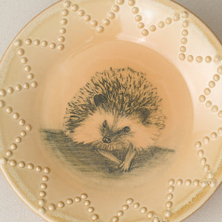 Close-up details of the one-of-a-kind plate.