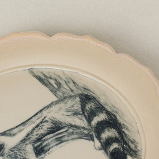 Close-up details of the one-of-a-kind plate.