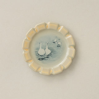 Hand-thrown and hand-glazed ceramic plate by Rookwood Pottery