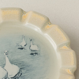 Close-up details of the one-of-a-kind plate.