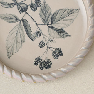 Close-up details of the one-of-a-kind plate.