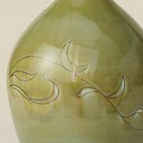Close-up details of the one-of-a-kind vase.