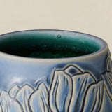 Close-up details of the one-of-a-kind canister.