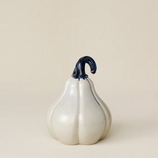 Hand-thrown and hand-glazed ceramic pumpkin by Rookwood Pottery