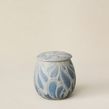 Hand-thrown and hand-glazed ceramic canister by Rookwood Pottery