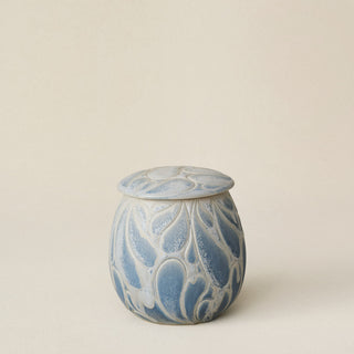 Hand-thrown and hand-glazed ceramic canister by Rookwood Pottery