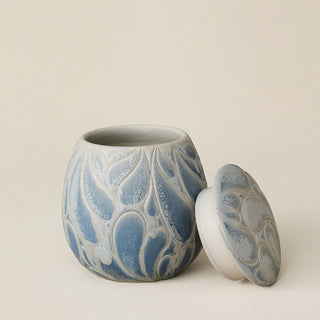 Close-up details of the one-of-a-kind canister.