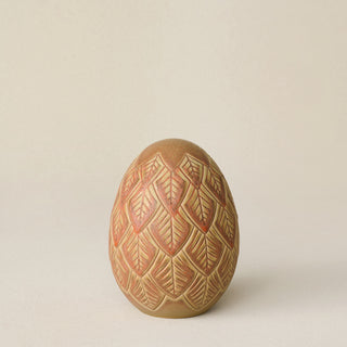 Hand-thrown and hand-glazed ceramic egg by Rookwood Pottery