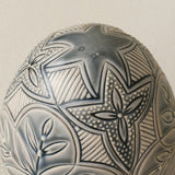 Close-up details of the one-of-a-kind egg.