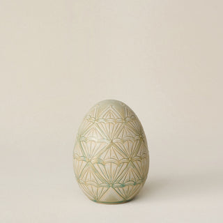 Hand-thrown and hand-glazed ceramic egg by Rookwood Pottery